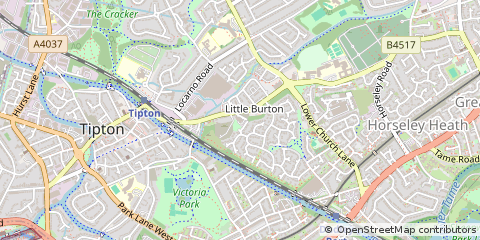 Map of Alexandra Road, Tipton West Midlands