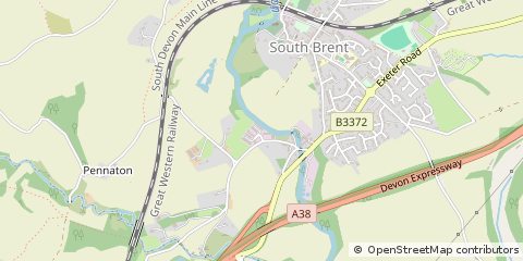 Map of South Brent