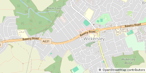 Map of Rotherham