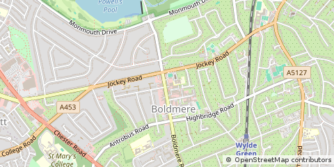 Map of Sutton Coldfield