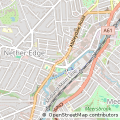 Map of Sheffield, South Yorkshire