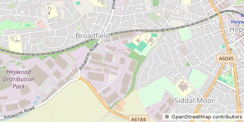 Map of Heywood, Lancashire