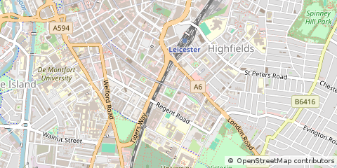 Map of Leicester