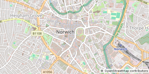 Map of Norwich, Norfolk
