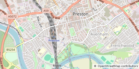 Map of Preston, Lancashire