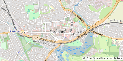 Map of Fareham, Hampshire