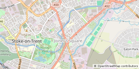Map of Stoke-on-Trent, Staffordshire