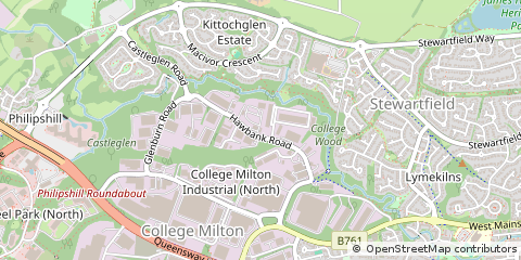 Map of Glasgow, Lanarkshire