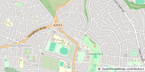 Map of Hove, East Sussex