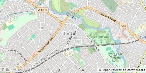 Map of Bournemouth, Dorset