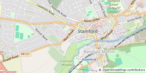 Map of Stamford, Lincolnshire