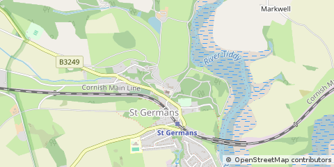 Map of Saltash, Cornwall