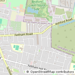 Map of Ashford, Middlesex