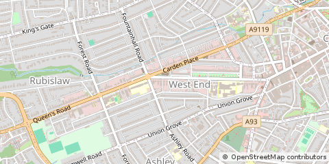 Map of Aberdeen, Aberdeen City
