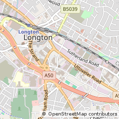Map of Stoke on Trent, Staffordshire
