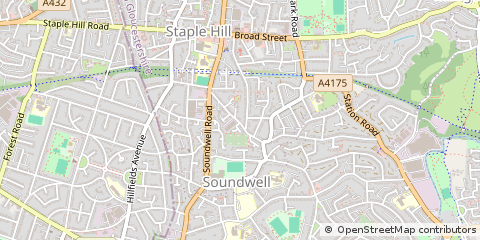 Map of Bristol, Gloucestershire