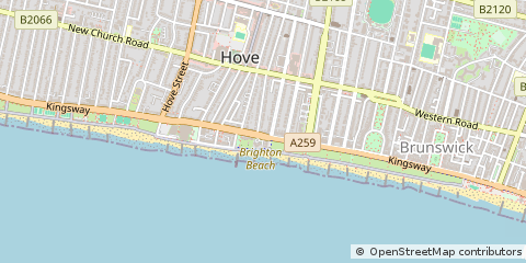 Map of Hove, East Sussex
