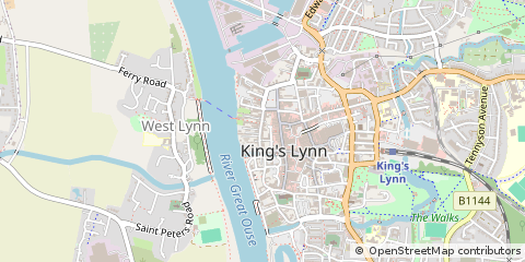 Map of King's Lynn, Norfolk