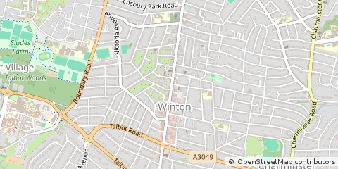 Map of Bournemouth, Dorset