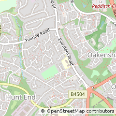 Map of Redditch, Worcestershire