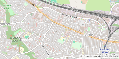 Map of Reading, Berkshire