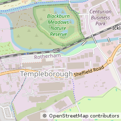 Map of Rotherham, South Yorkshire