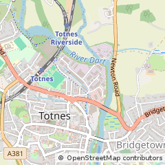 Map of Totnes, Devon