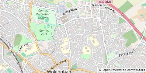 Map of Wokingham, Berkshire