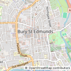 Map of Bury ST. Edmunds, Suffolk