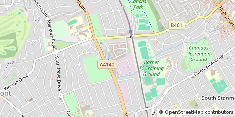 Map of Stanmore, Middlesex