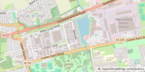 Map of Basildon, Essex