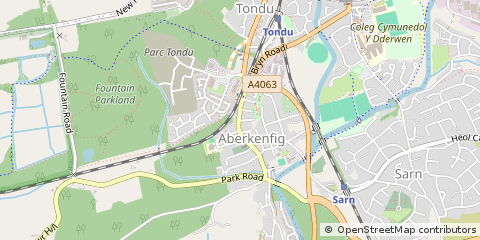 Map of Bridgend