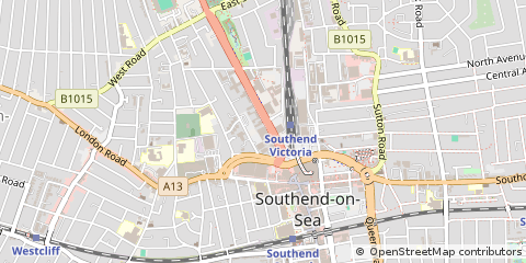 Map of Southend-on-SEA, Essex