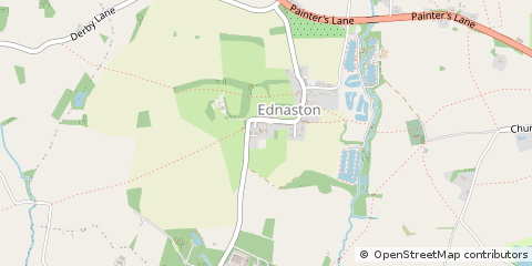 Map of Ednaston, Derbyshire