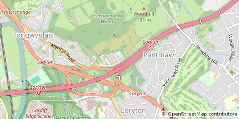 Map of Cardiff, Green Meadow Springs