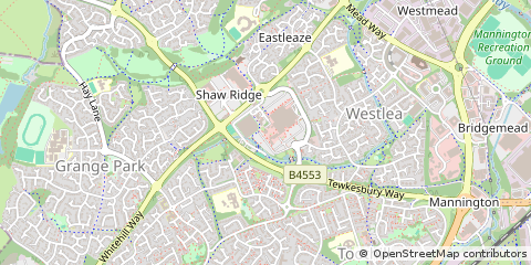 Map of Swindon, Wiltshire