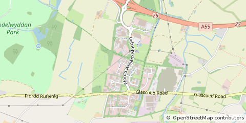 Map of ST. Asaph, Denbighshire