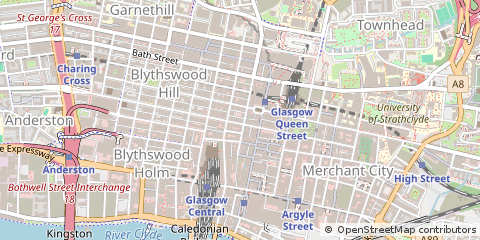 Map of Glasgow, Lanarkshire