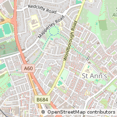 Map of Nottingham, Nottinghamshire