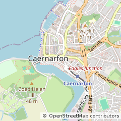 Map of Caernarfon, Gwynedd