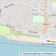 Map of Hayling Island, Hampshire