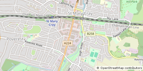 Map of Orpington, Kent