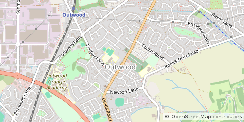 Map of Wakefield, West Yorkshire