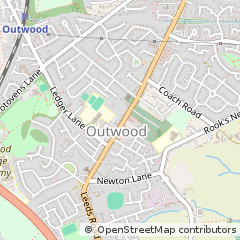Map of Wakefield, West Yorkshire