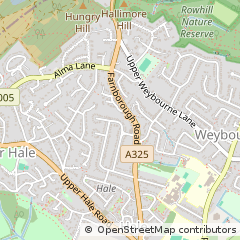 Map of Farnham, Surrey