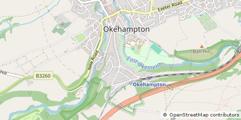 Map of Okehampton