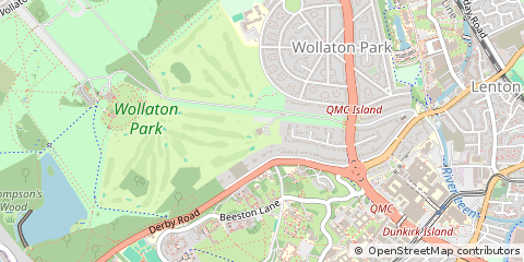 Map of Nottingham, Nottinghamshire