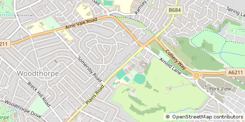 Map of Nottingham, Nottinghamshire