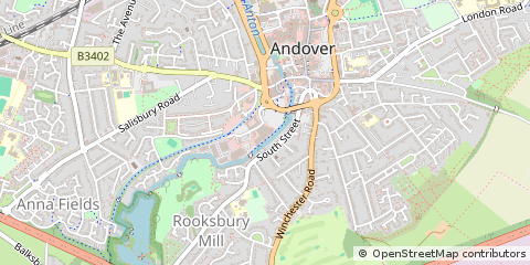 Map of Andover, Hampshire