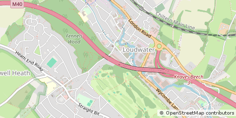Map of High Wycombe, Buckinghamshire